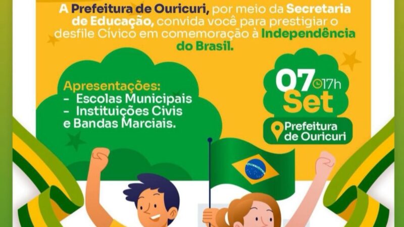 Desfile de 7 de Setembro terá concentração no final da tarde em Ouricuri