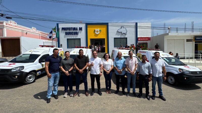 Prefeitura de Ouricuri adquire quatro novas ambulâncias na maior entrega da história do município