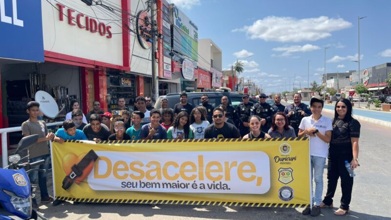 Secretaria de Educação inicia a campanha da Semana Nacional de Trânsito em ação integrada com órgãos de segurança em Ouricuri