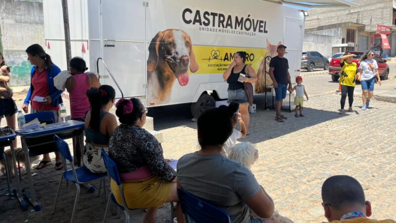 Mutirão veterinário no bairro Nossa Senhora de Fátima é realizado pela Prefeitura de Ouricuri em parceria com a Amparo