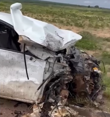 Colisão frontal deixa dois mortos e dois feridos na BR-316, em Araripina