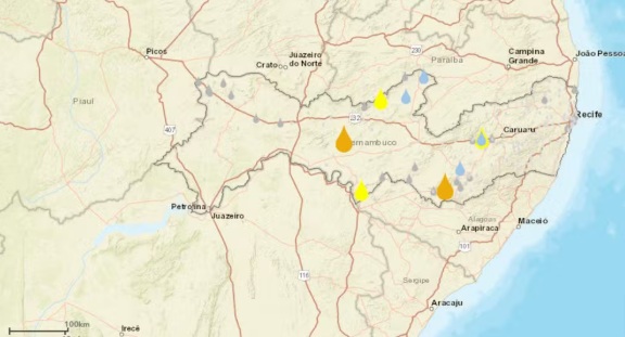 Chuvas nas últimas 24h: confira os municípios que mais choveram no interior de PE