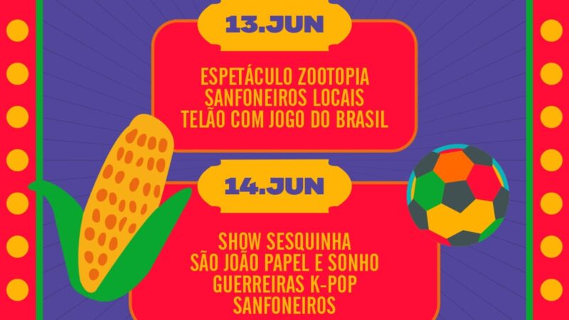 Arraiá do Miudinho leva diversão, cultura e telão para o jogo do Brasil nos dias 13 e 14 de junho em Araripina