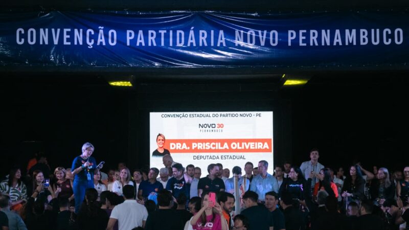Sem Raquel na convenção, Partido Novo em Pernambuco oficializa candidaturas “anti-PT e anti-PSB”