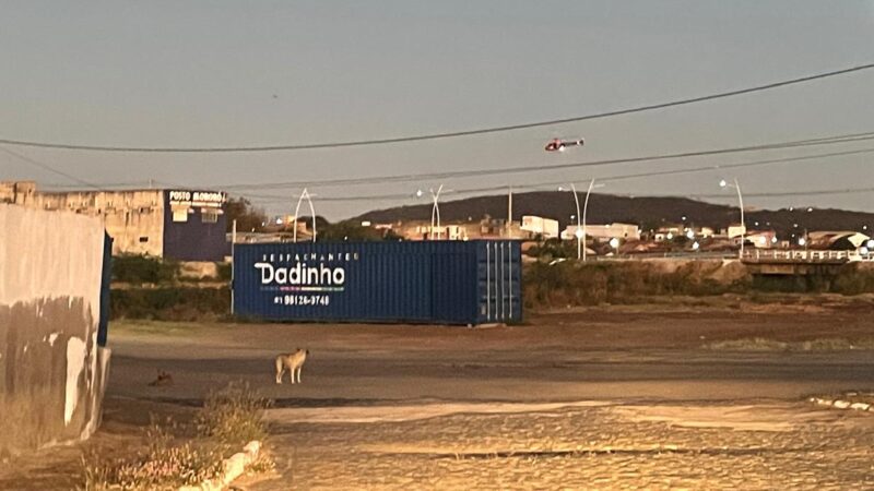 Movimentação de helicóptero e viaturas chama atenção de moradores em Ouricuri