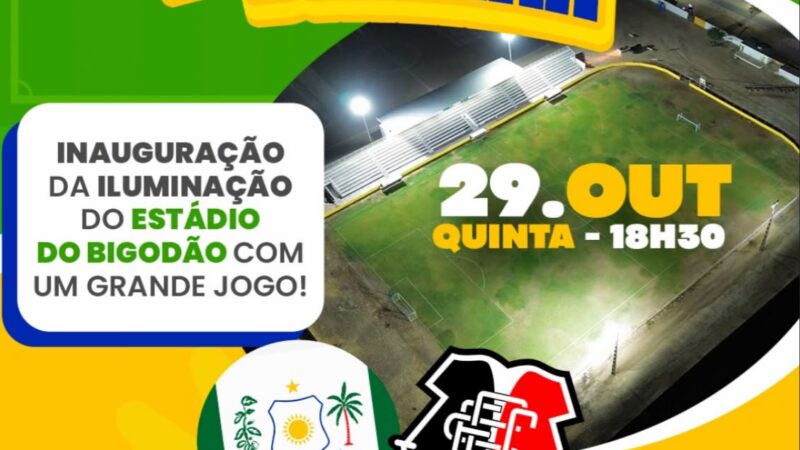 Ouricuri inaugura iluminação do Bigodão nesta quinta com amistoso entre Seleção Municipal e Santa Cruz Sub-20